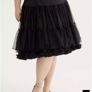 Chic Black crinoline A-Line Skirt